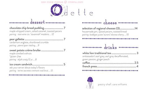 odette florence menu|Odette